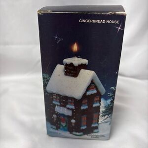 Jasco Christmasville Gingerbread House Candle 5" Decorative 1982 VTG